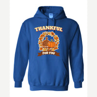 Thankful for You (Turkey & Pumpkin) — Hoodie / Royal