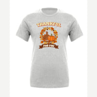 Thankful for You (Turkey & Pumpkin) — Premium Tee / Athletic Heather
