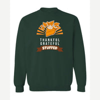 Thankful Grateful Stuffed — Crewneck Sweatshirt / Forest Green