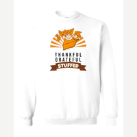 Thankful Grateful Stuffed — Crewneck Sweatshirt / White