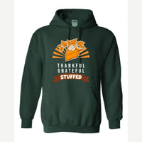 Thankful Grateful Stuffed — Hoodie / Forest Green