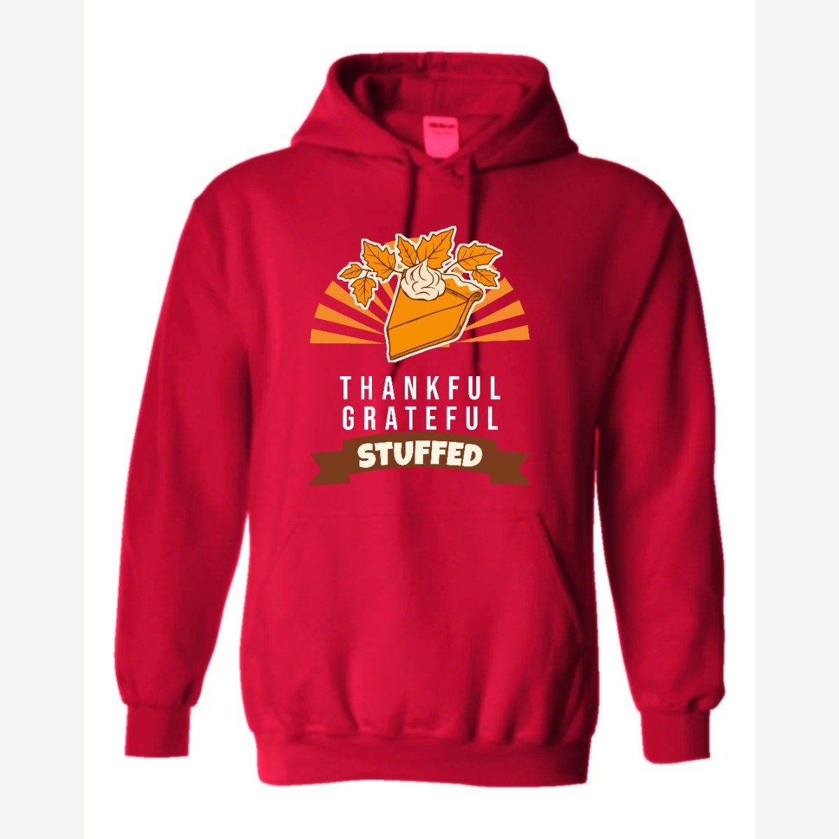 Thankful Grateful Stuffed — Hoodie / Red
