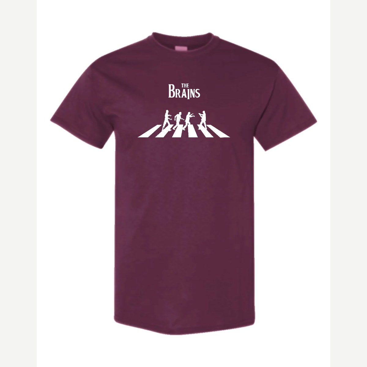 The Brains (Zombie Crosswalk) — Classic Tee / Maroon