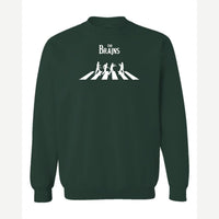 The Brains (Zombie Crosswalk) — Crewneck Sweatshirt / Forest Green