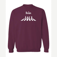 The Brains (Zombie Crosswalk) — Crewneck Sweatshirt / Maroon