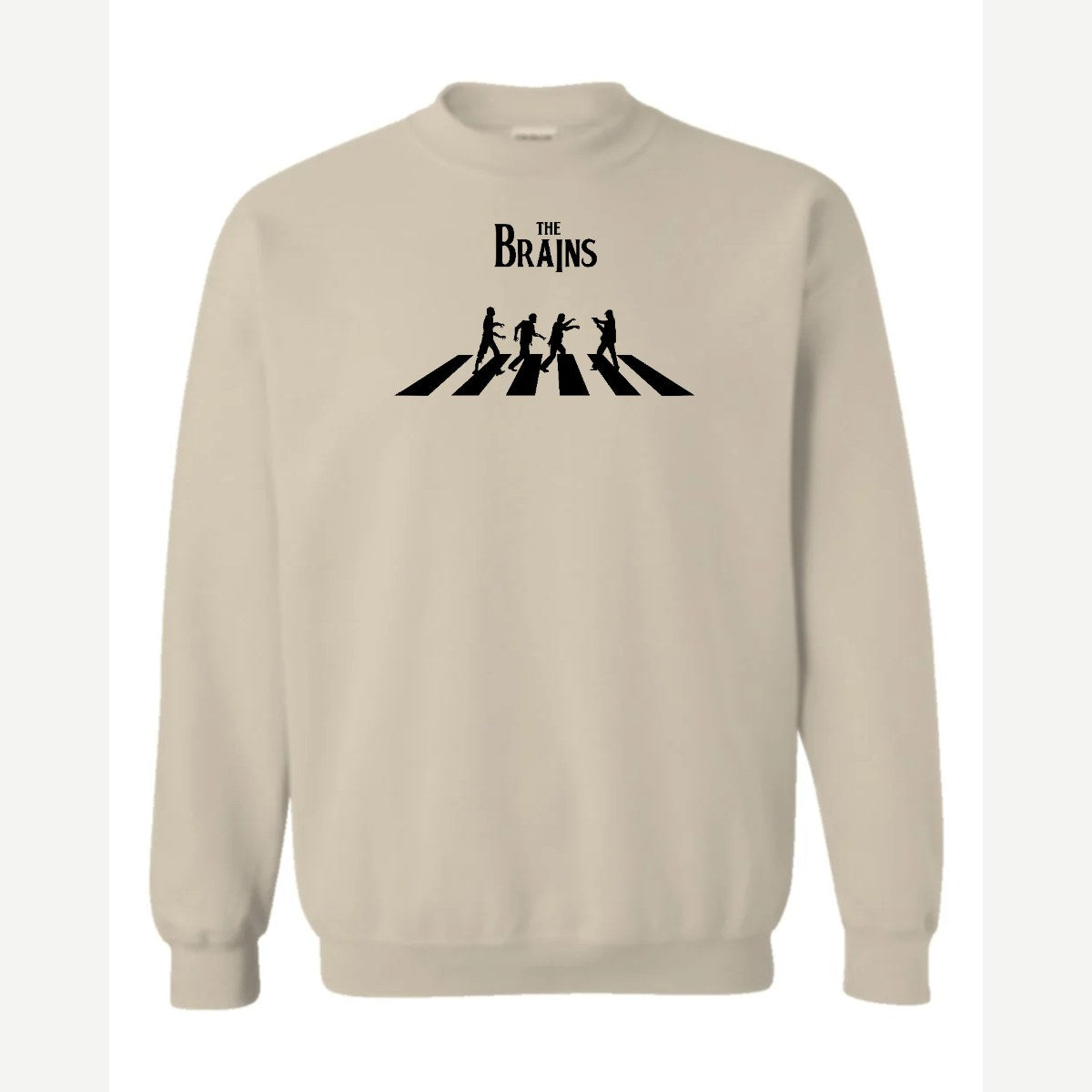 The Brains (Zombie Crosswalk) — Crewneck Sweatshirt / Sand