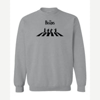 The Brains (Zombie Crosswalk) — Crewneck Sweatshirt / Sport Grey