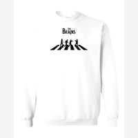 The Brains (Zombie Crosswalk) — Crewneck Sweatshirt / White