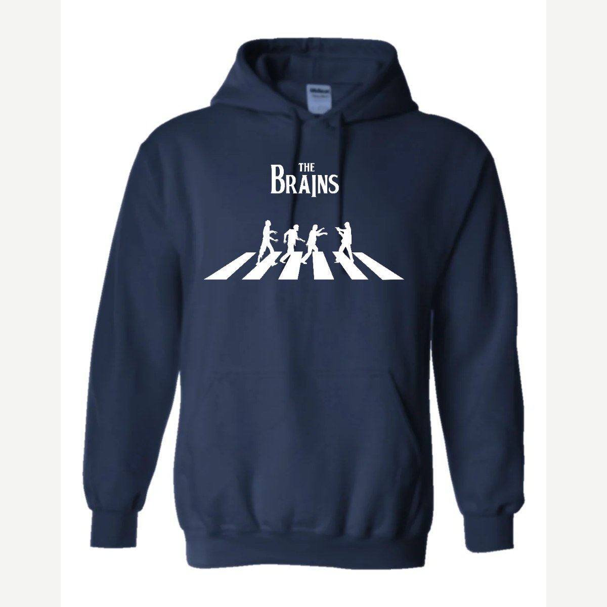 The Brains (Zombie Crosswalk) — Hoodie / Navy