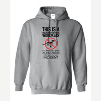This Is a Velociraptor-Free Workplace — Hoodie / Sport Grey