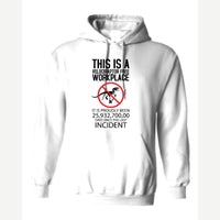 This Is a Velociraptor-Free Workplace — Hoodie / White