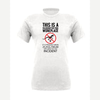 This Is a Velociraptor-Free Workplace — Premium Tee / White