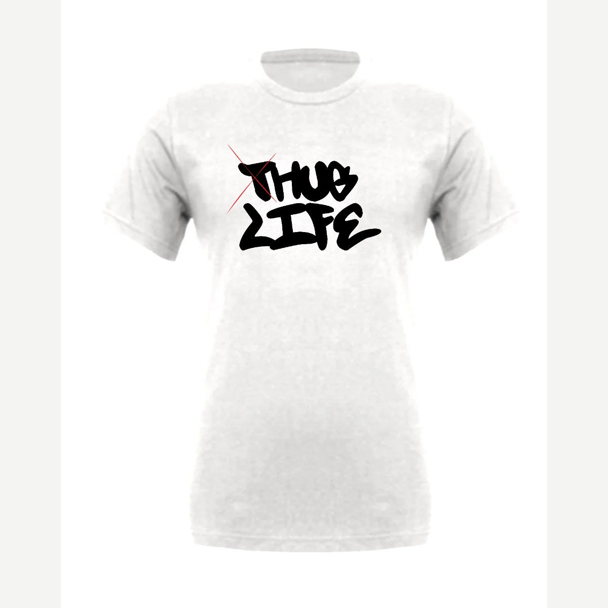 Thug Life → Hug Life — Premium Tee / White