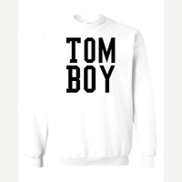 Tom Boy — Crewneck Sweatshirt / White