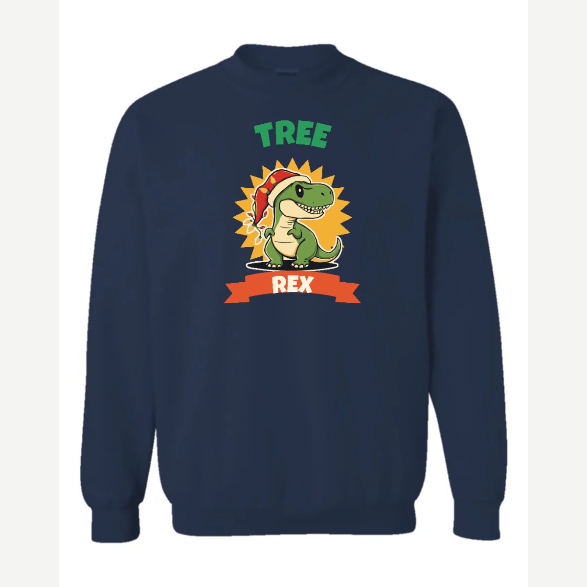 Tree Rex — Crewneck Sweatshirt / Navy