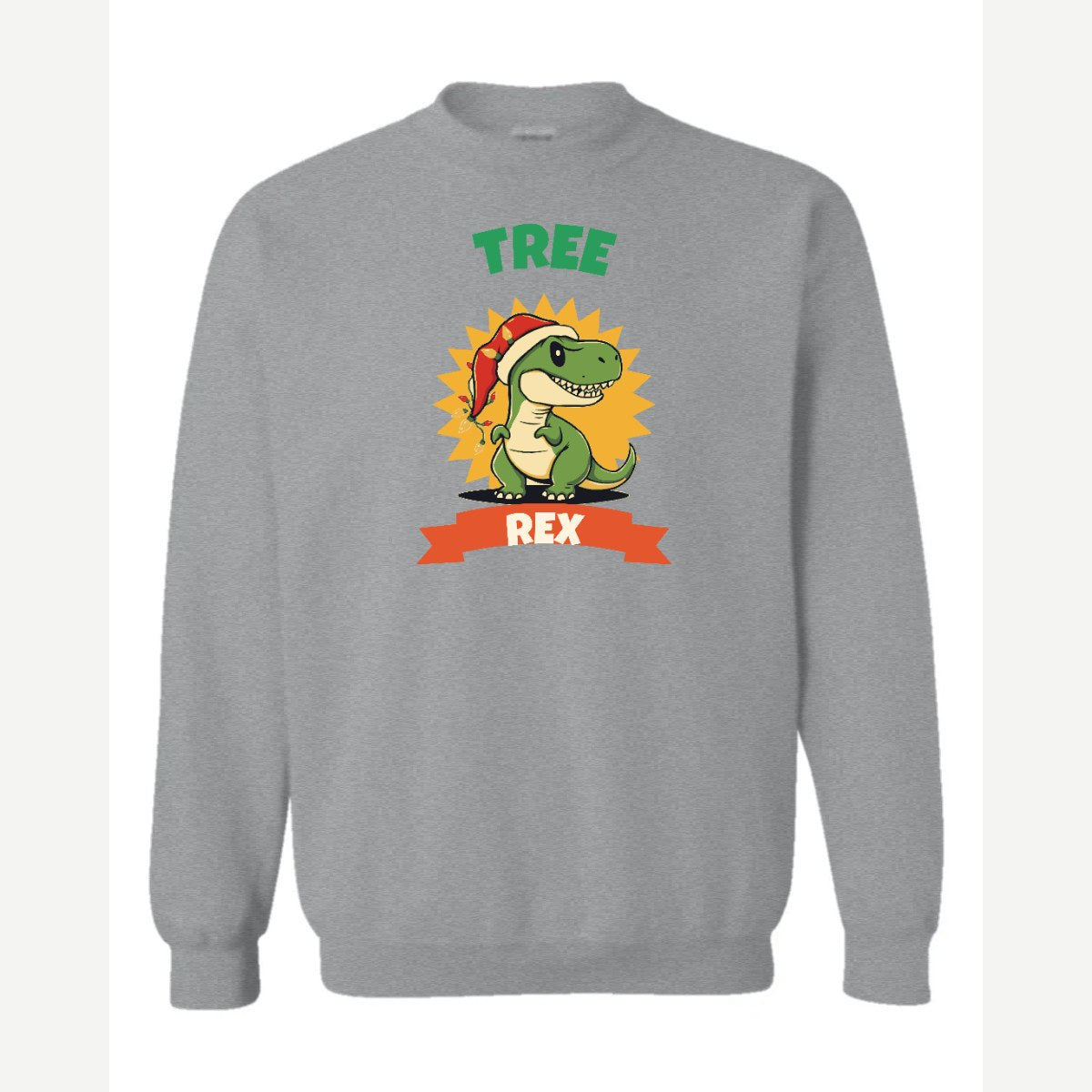 Tree Rex — Crewneck Sweatshirt / Sport Grey