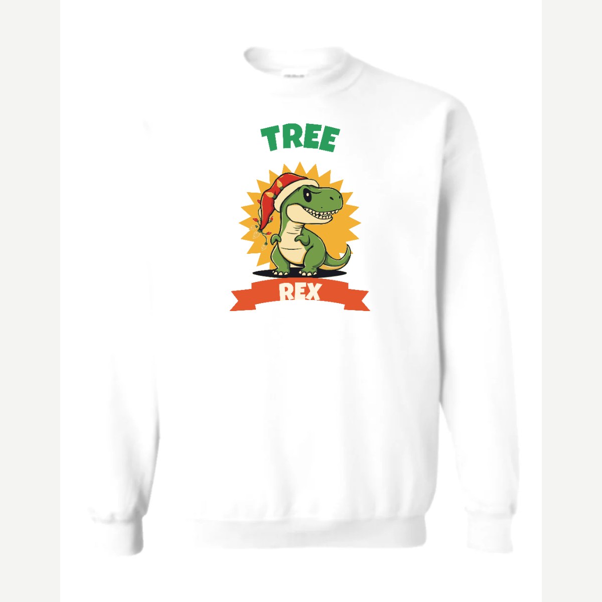 Tree Rex — Crewneck Sweatshirt / White