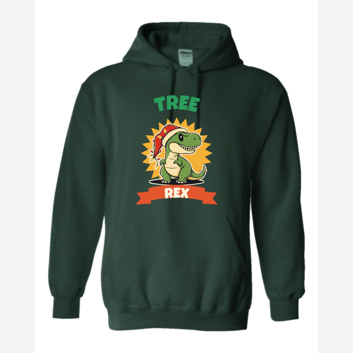 Tree Rex — Hoodie / Forest Green