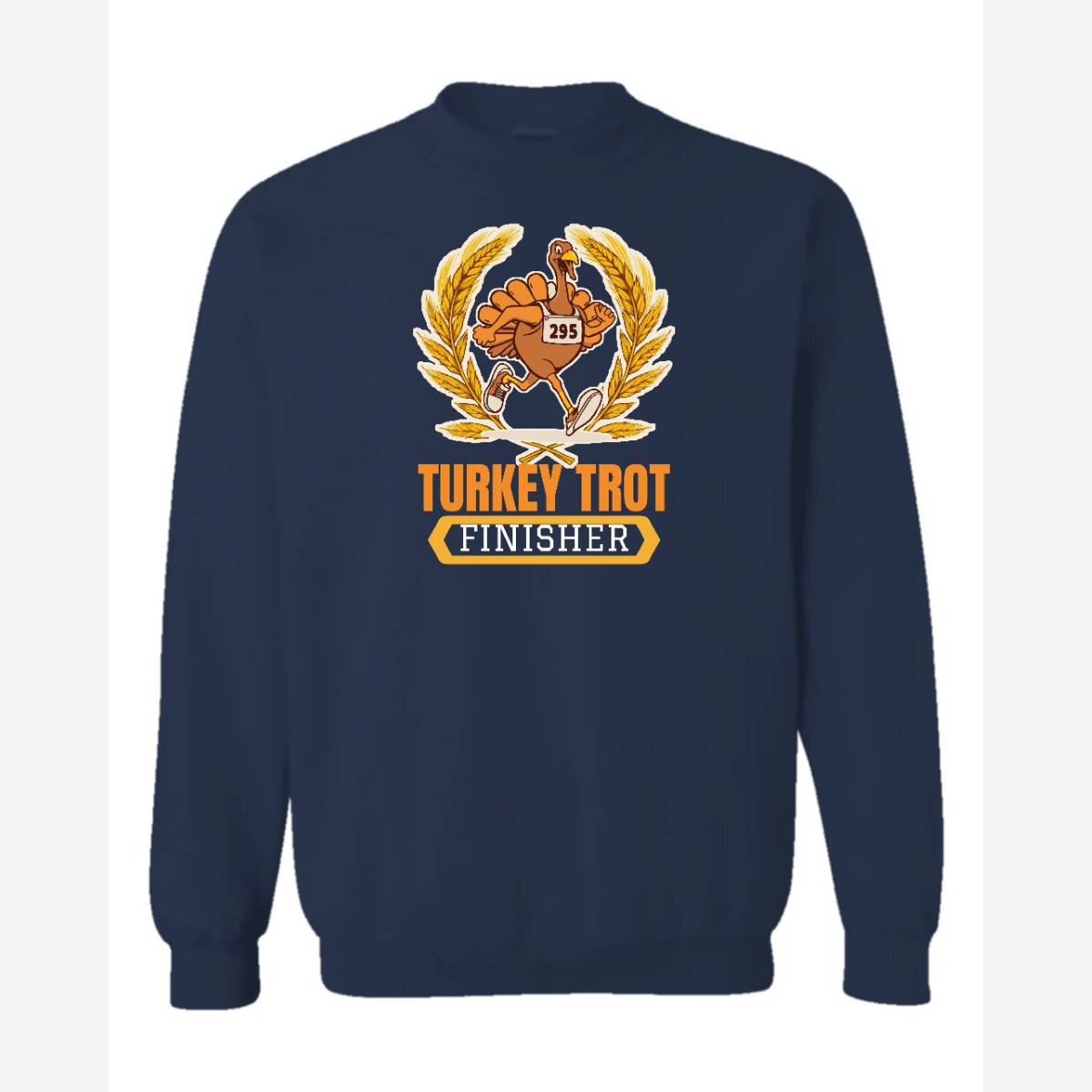 Turkey Trot Finisher — Crewneck Sweatshirt / Navy