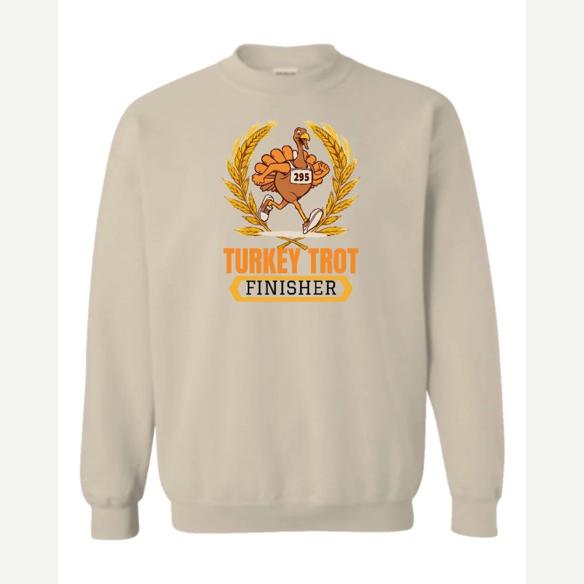 Turkey Trot Finisher — Crewneck Sweatshirt / Sand