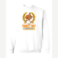 Turkey Trot Finisher — Crewneck Sweatshirt / White