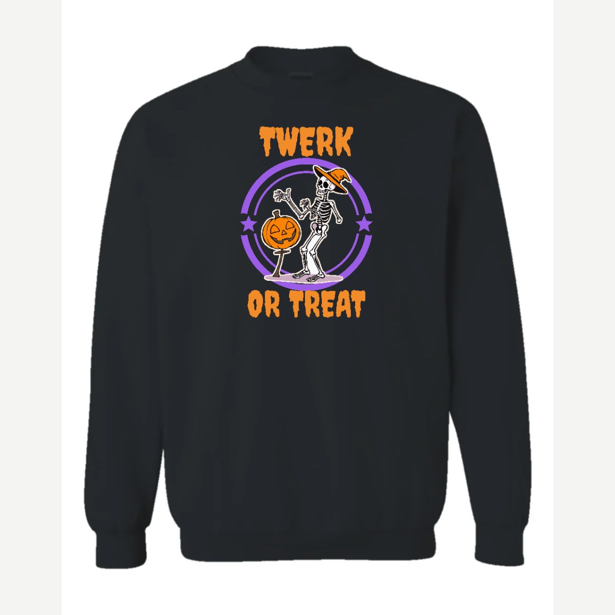 Twerk or Treat — Crewneck Sweatshirt / Black