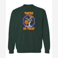 Twerk or Treat — Crewneck Sweatshirt / Forest Green