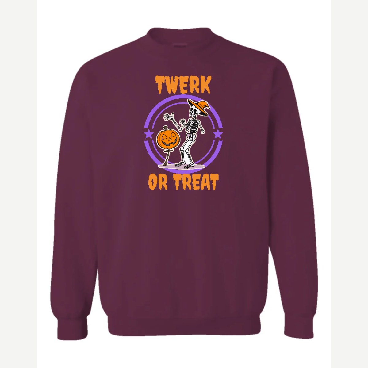 Twerk or Treat — Crewneck Sweatshirt / Maroon