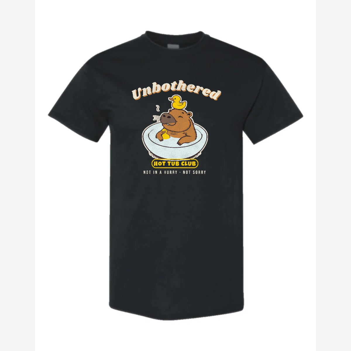 Unbothered Capybara Hot Tub Club — Classic Tee / Black