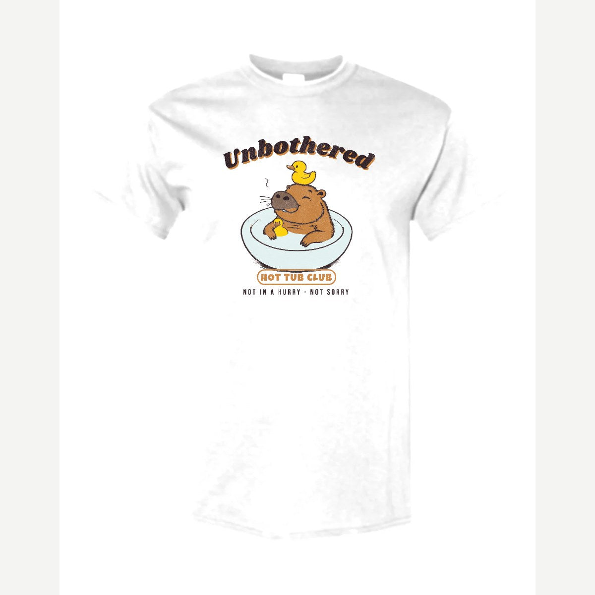 Unbothered Capybara Hot Tub Club — Classic Tee / White