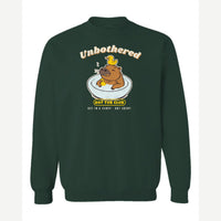 Unbothered Capybara Hot Tub Club — Crewneck Sweatshirt / Forest Green