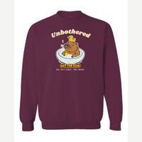 Unbothered Capybara Hot Tub Club — Crewneck Sweatshirt / Maroon