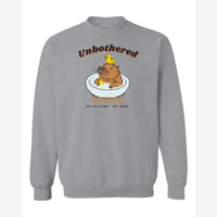 Unbothered Capybara Hot Tub Club — Crewneck Sweatshirt / Sport Grey