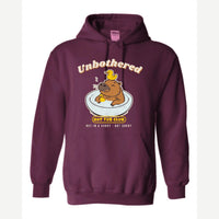Unbothered Capybara Hot Tub Club — Hoodie / Maroon