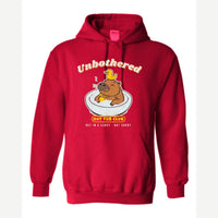 Unbothered Capybara Hot Tub Club — Hoodie / Red