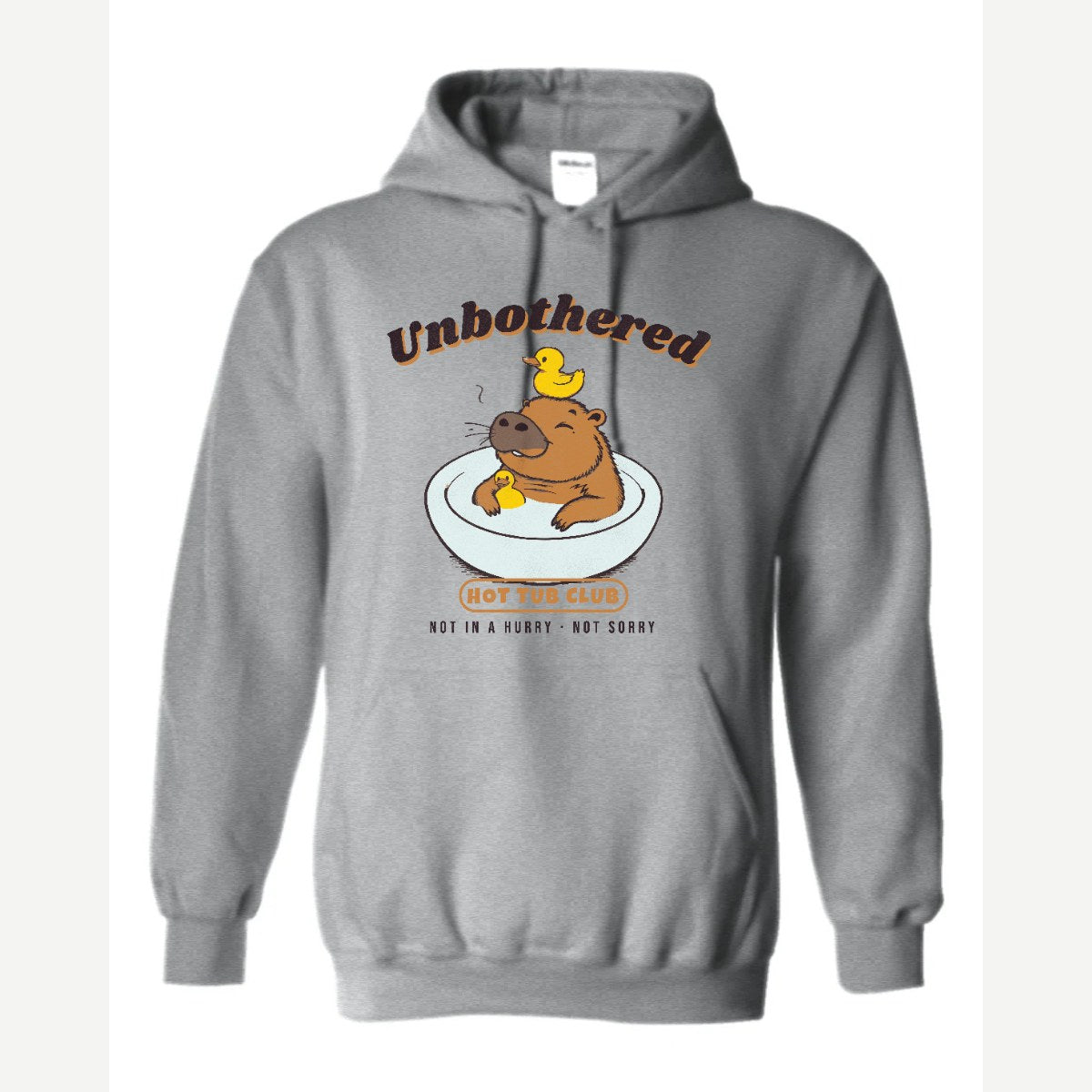 Unbothered Capybara Hot Tub Club — Hoodie / Sport Grey