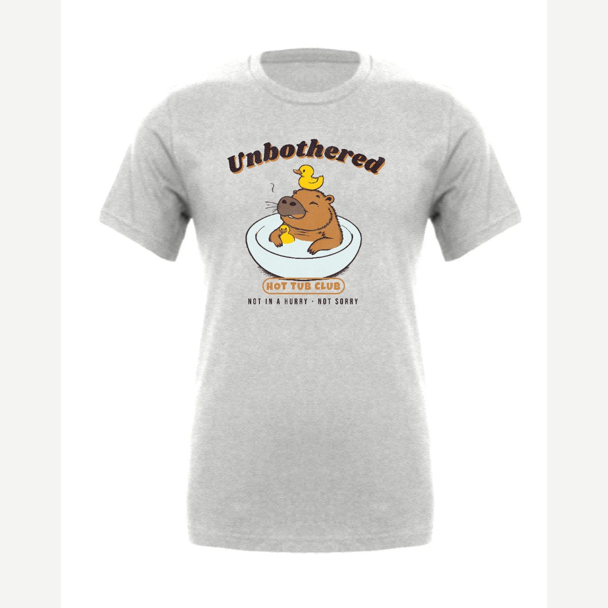 Unbothered Capybara Hot Tub Club — Premium Tee / Athletic Heather