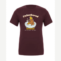 Unbothered Capybara Hot Tub Club — Premium Tee / Maroon