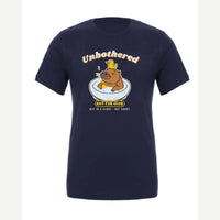 Unbothered Capybara Hot Tub Club — Premium Tee / Navy