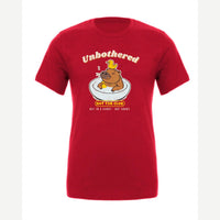 Unbothered Capybara Hot Tub Club — Premium Tee / Red