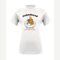 Unbothered Capybara Hot Tub Club — Premium Tee / White
