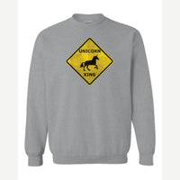 Unicorn Crossing — Crewneck Sweatshirt / Sport Grey