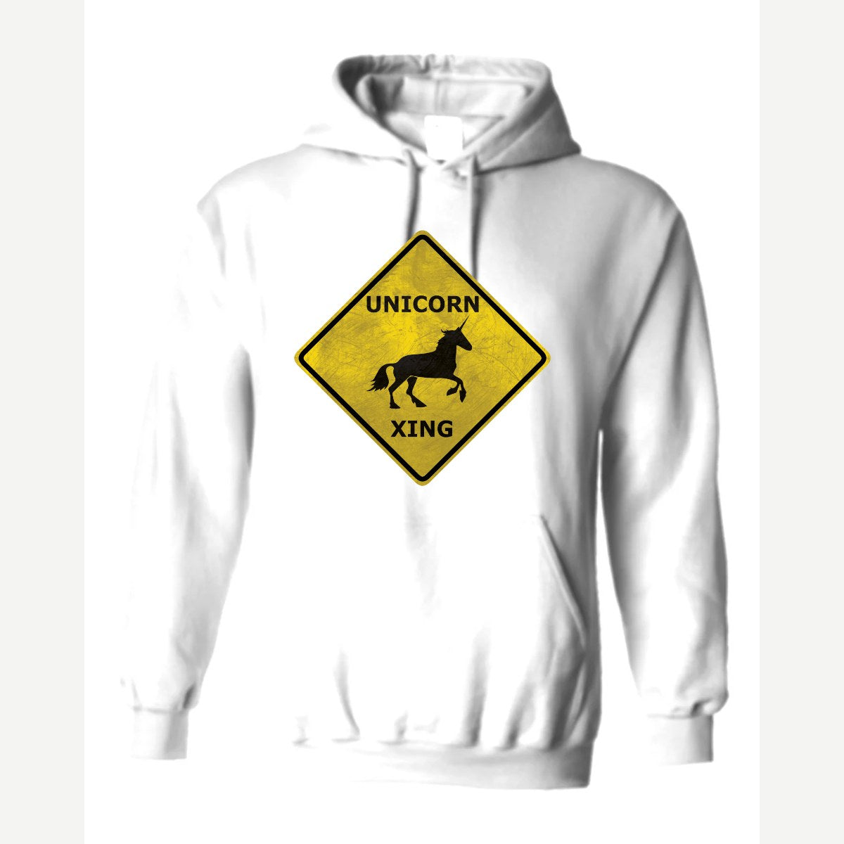 Unicorn Crossing — Hoodie / White