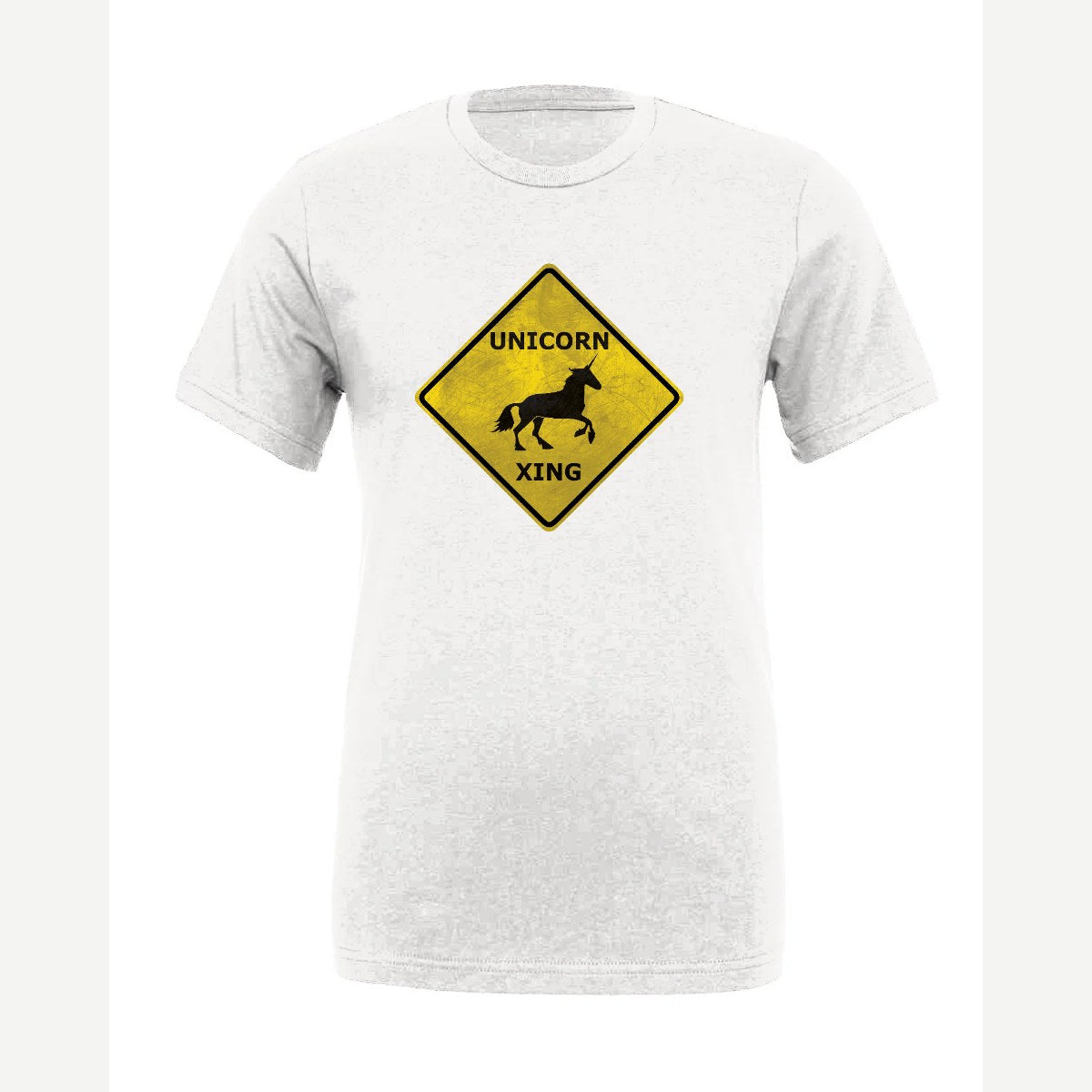 Unicorn Crossing — Premium Tee / White