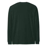 Unisex Long Sleeve Tee - Heather Forest (back)
