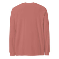 Unisex Long Sleeve Tee - Heather Mauve (back)