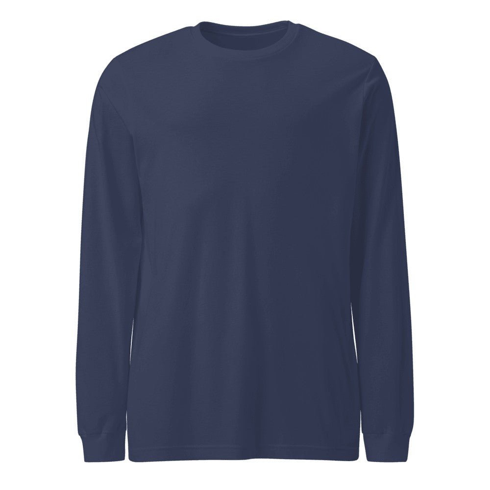 Unisex Long Sleeve Tee - Heather Navy