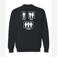 Uno, Dos, Yes!!! — Crewneck Sweatshirt / Black