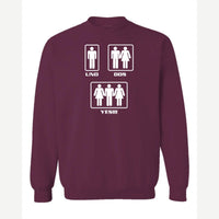Uno, Dos, Yes!!! — Crewneck Sweatshirt / Maroon