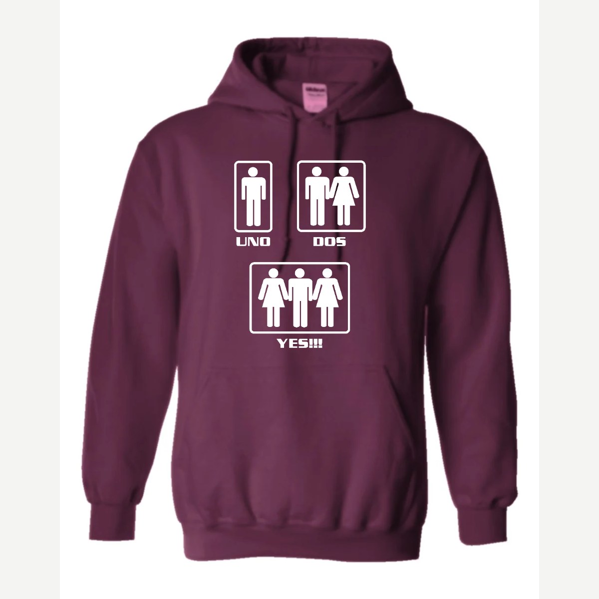 Uno, Dos, Yes!!! — Hoodie / Maroon